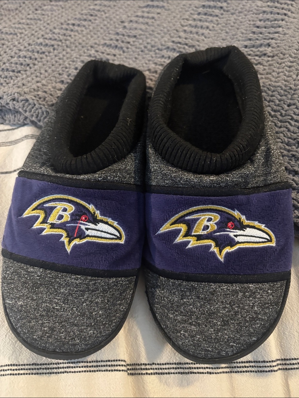 Men’s Slip-On Cozy Ravens Slippers (9/10)